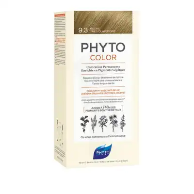 Phytocolor Kit Coloration Permanente 9.3 Blond Très Clair Doré à Bordeaux