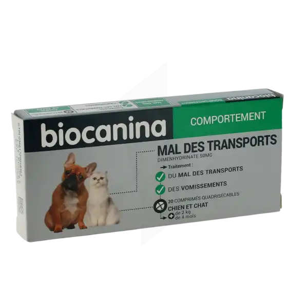 Mal Des Transports Biocanina 50 Mg Comprimes Pour Chiens Et Chats, Comprimé