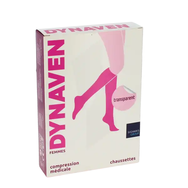 Sigvaris Dynaven Transparent Chaussette Pied Ouvert Classe 2 Femme Beige Clair Normal Xs