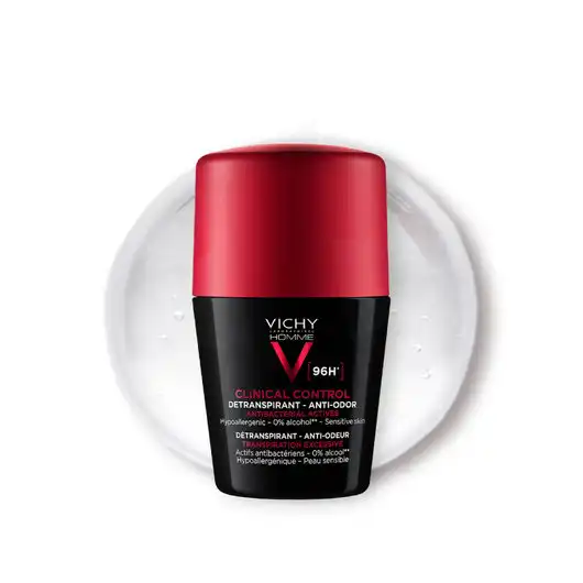 Vichy Homme Détranspirant Clinical Control Anti-odeur 96h Roll-on/50ml