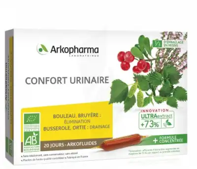 Arkofluide Bio Ultraextract Solution Buvable Confort Urinaire 20 Ampoules/10ml à CHAMBÉRY