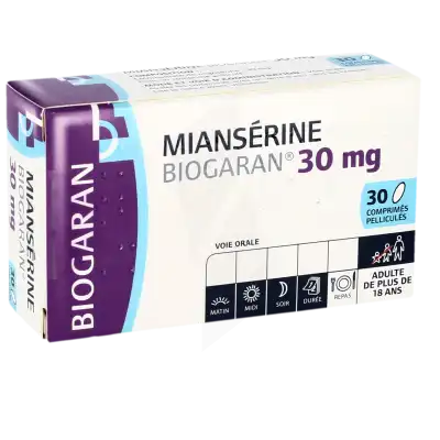 MIANSERINE BIOGARAN 30 mg, comprimé pelliculé