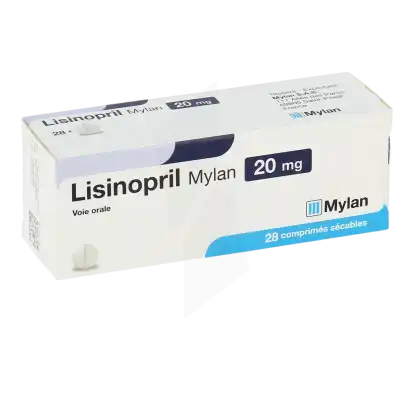 Lisinopril Viatris 20 Mg, Comprimé Sécable à Nice