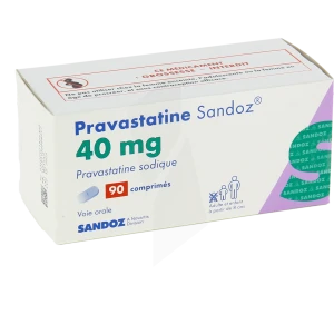 Pravastatine Sandoz 40 Mg, Comprimé
