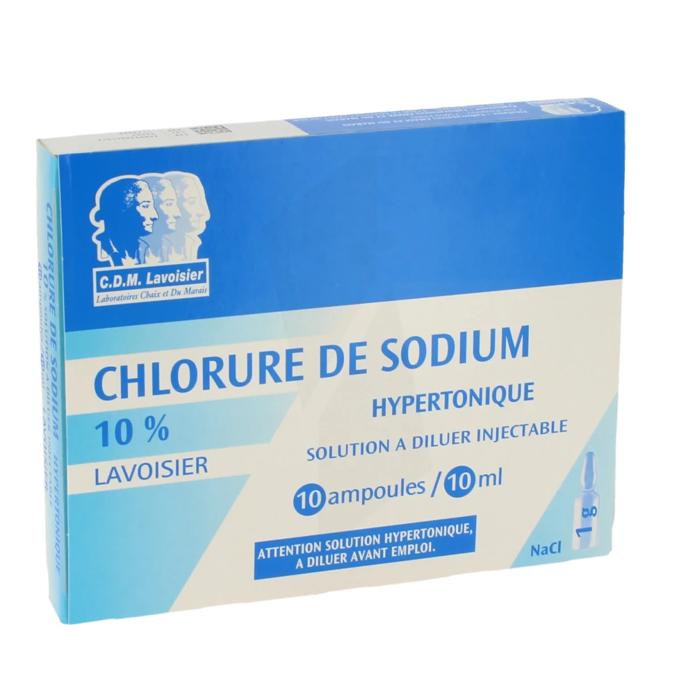 Chlorure De Sodium Hypertonique 10 % Lavoisier, Solution à Diluer Injectable