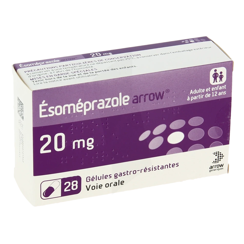 Esomeprazole Arrow 20 Mg, Gélule Gastro-résistante