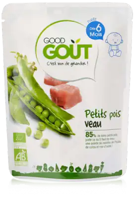 Good Gout Plats Petits Pois Veau Bio Des 6 Mois 190 G à Paray-le-Monial