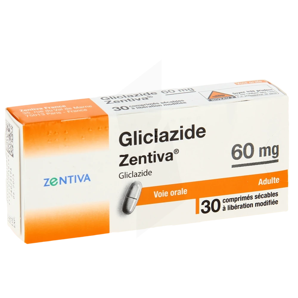 Gliclazide Zentiva 60 Mg, Comprimé Sécable à Libération Modifiée