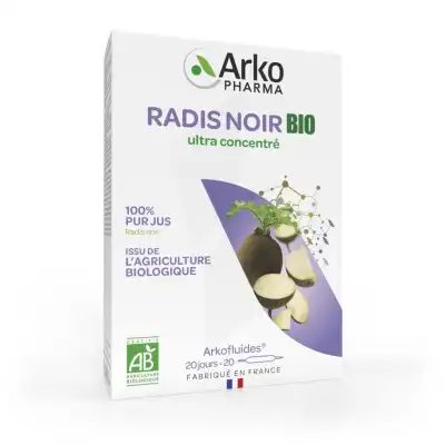 Arkofluide Bio Ultraextract Radis Noir Solution Buvable 20 Ampoules/10ml à Béziers