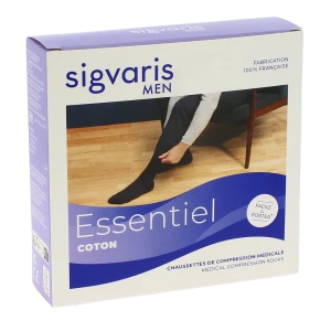 Sigvaris Essentiel Instinct Coton Chaussette Classe 2 Homme Sable Normal M