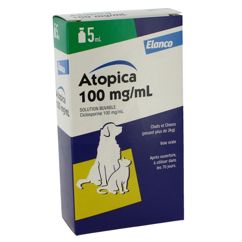 Atopica 100 Mg/ml Solution Buvable Pour Chats Et Chiens, Solution Buvable