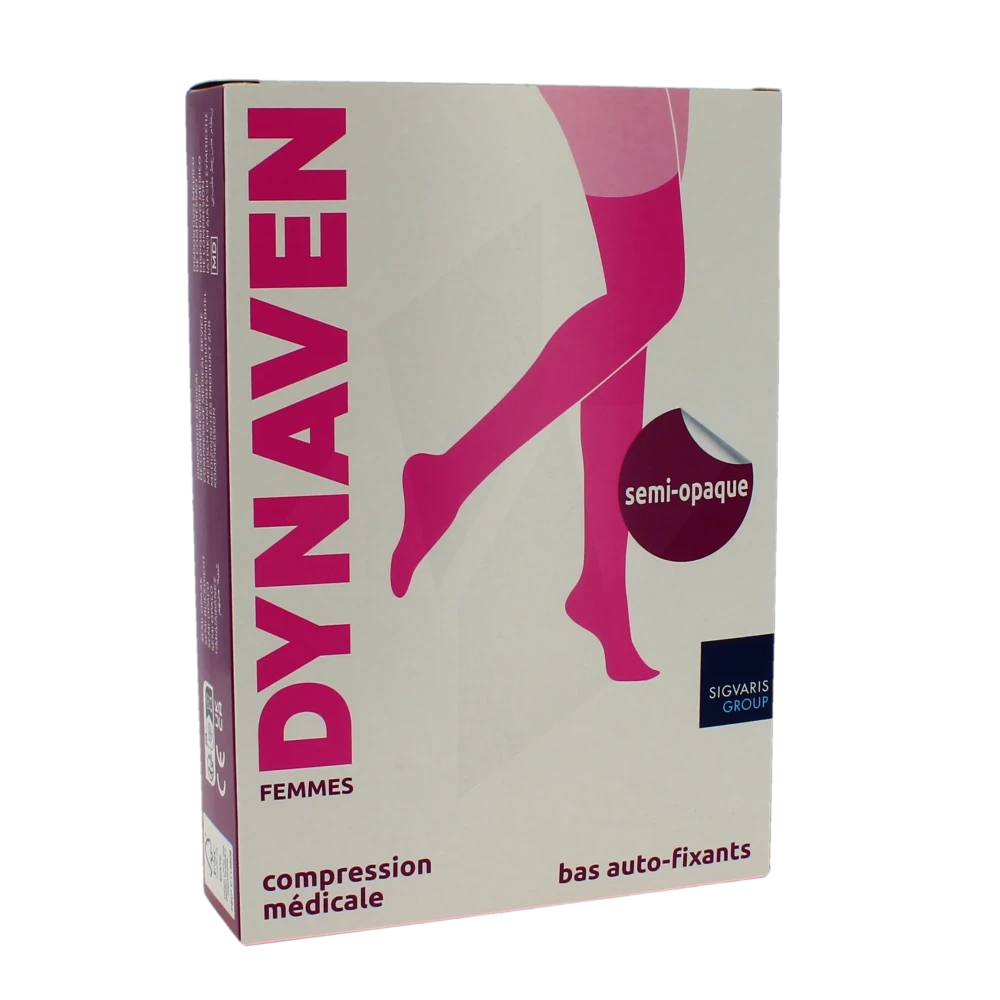 Sigvaris Dynaven Semi-opaque Bas Auto-fixants Classe 2 Femme Beige Normal Xxl