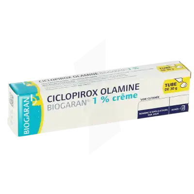 CICLOPIROX OLAMINE BIOGARAN 1 %, crème