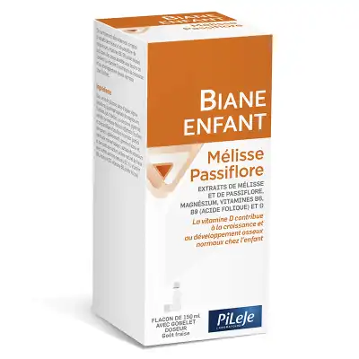 Pileje Biane Enfant Mélisse, Passiflore, Mg, Vitamine B6 Et D Solution Buvable Flacon De 150ml à POISY