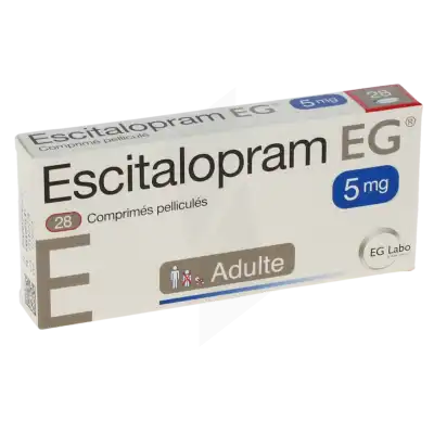 Escitalopram Eg 5 Mg, Comprimé Pelliculé à COLLONGES-SOUS-SALEVE