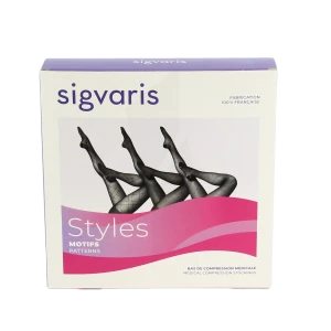 Sigvaris 2 Styles Mosaique Collant Noir Sn