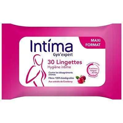 Intima Gyn'expert Lingettes Cranberry Paquet/30 à Bordeaux