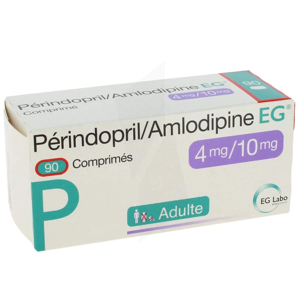 Perindopril Tert-butylamine/amlodipine Eg 4 Mg/10 Mg, Comprimé