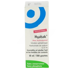 Hyabak 0,15 %, Fl 10 Ml