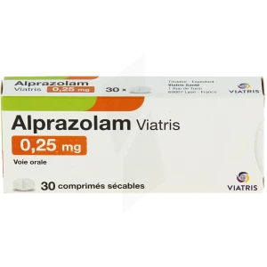 Alprazolam Viatris 0,25 Mg, Comprimé Sécable