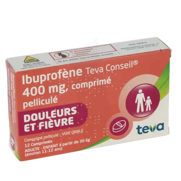 Ibuprofene Teva Conseil 400 Mg, Comprimé Pelliculé