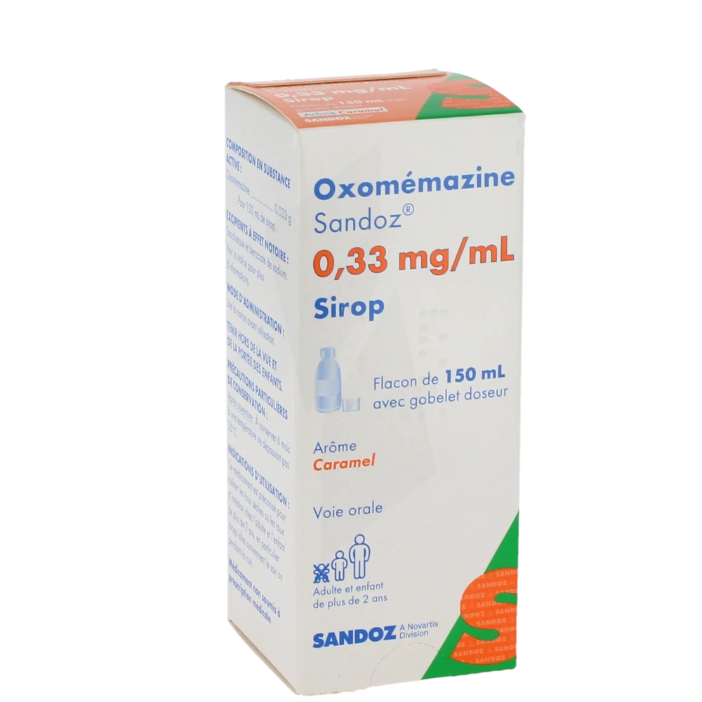 Oxomemazine Sandoz 0,33 Mg/ml, Sirop