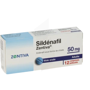 Sildenafil Zentiva 50 Mg, Comprimé Pelliculé