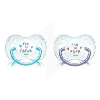 Dodie Duo Sucette Anatomique Silicone +18mois Fan