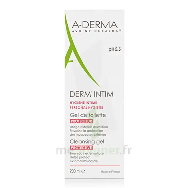 Aderma Derm'intim Ph 5,5 Gel De Toilette Protecteur 200ml