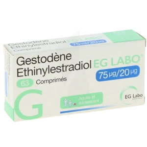 Gestodene/ethinylestradiol Eg Labo 75 µg/20 µg Cpr 3plq/21