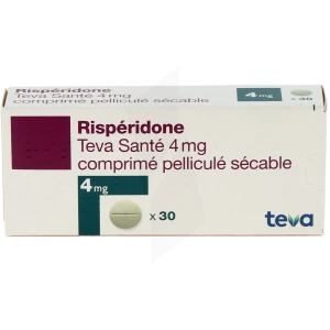 Risperidone Teva Sante 4 Mg, Comprimé Pelliculé Sécable