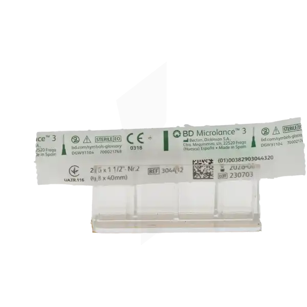 Bd Microlance 3, G21 1 1/2, 0,8 Mm X 40 Mm, Vert 