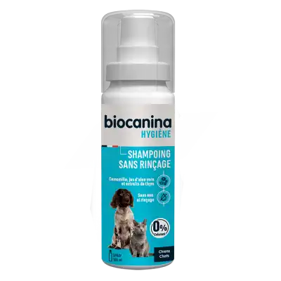 Biocanina Shampooing Hygiène Sans Rinçage Spray Fl/100ml à Montpon-Ménestérol