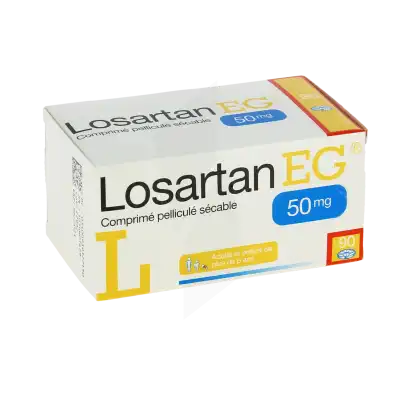 Losartan Eg 50 Mg, Comprimé Pelliculé Sécable à COLLONGES-SOUS-SALEVE