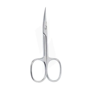 Lcdt Ciseaux à Cuticules Manucure En Acier Chromé Courbés 9,0 Cm