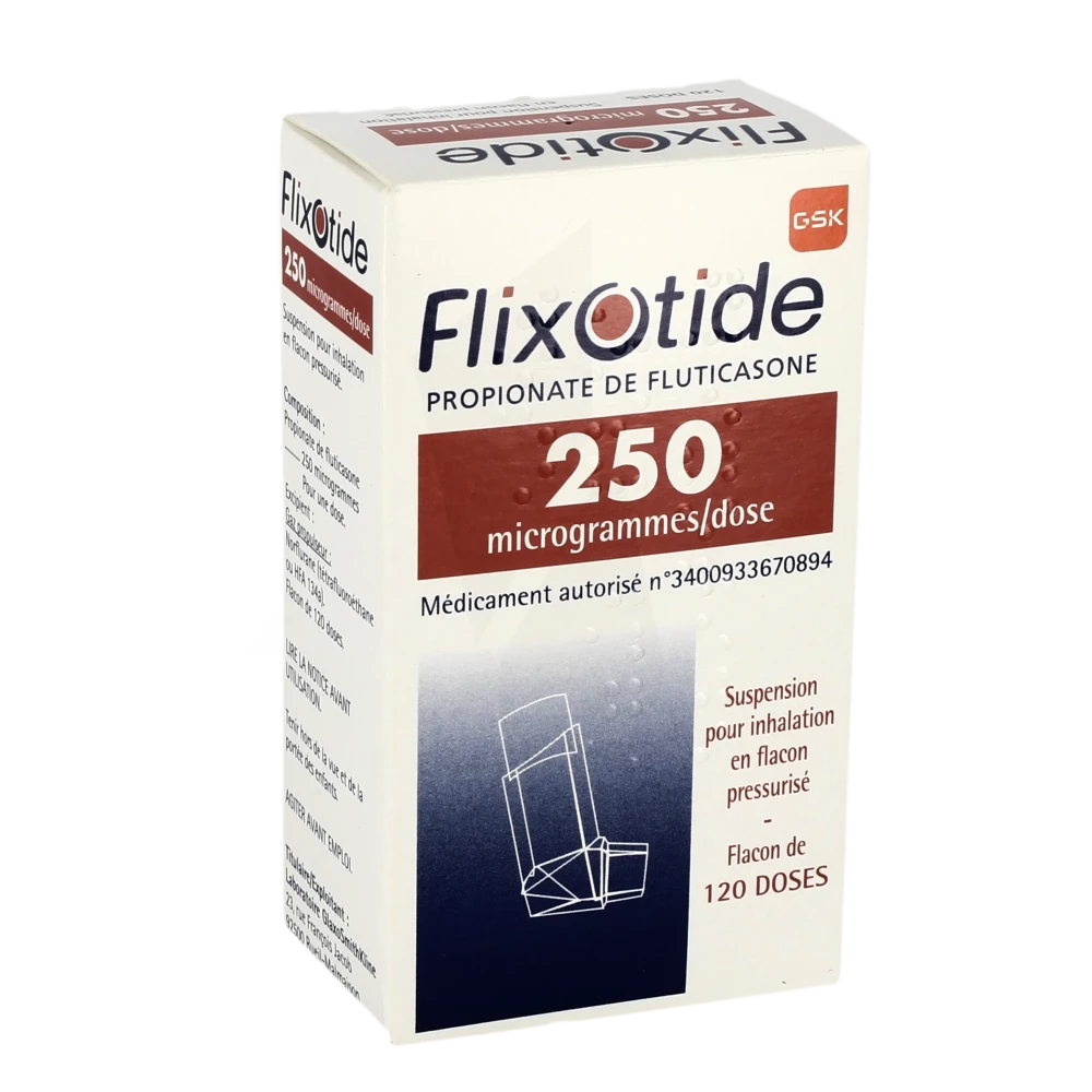 Flixotide 250 Microgrammes/dose, Suspension Pour Inhalation En Flacon Pressurisé
