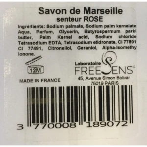 Freesens Savon Liquide De Marseille Rose 100g