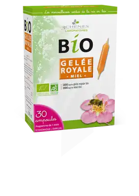 3 Chenes Bio Gelée Royale Solution Buvable 30 Ampoules/10ml à Mérignac