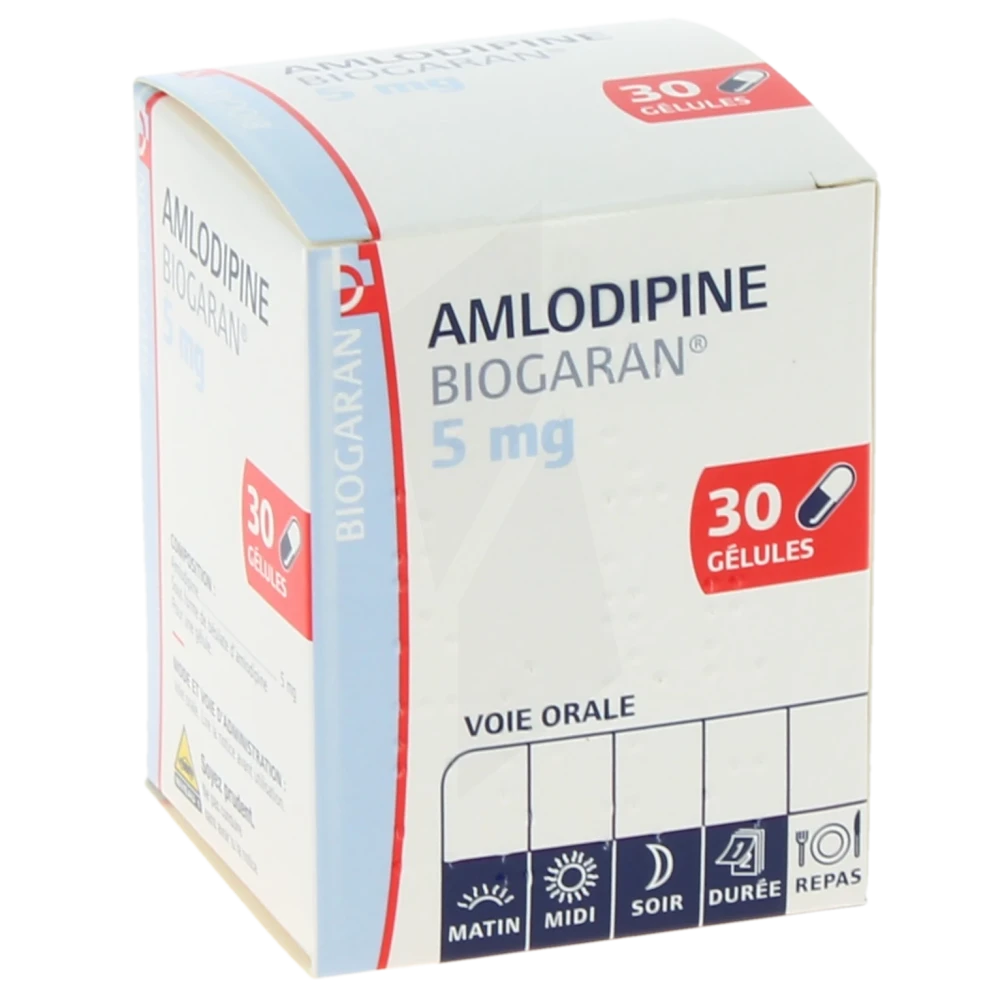 Amlodipine Biogaran 5 Mg, Gélule