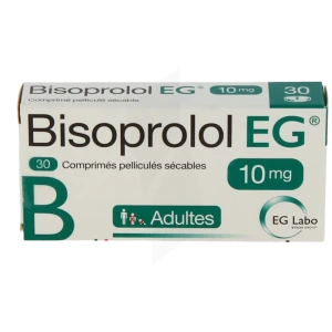 Bisoprolol Eg 10 Mg, Comprimé Pelliculé Sécable