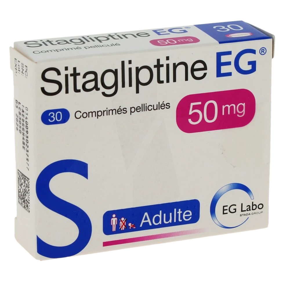 Sitagliptine Eg 50 Mg, Comprimé Pelliculé