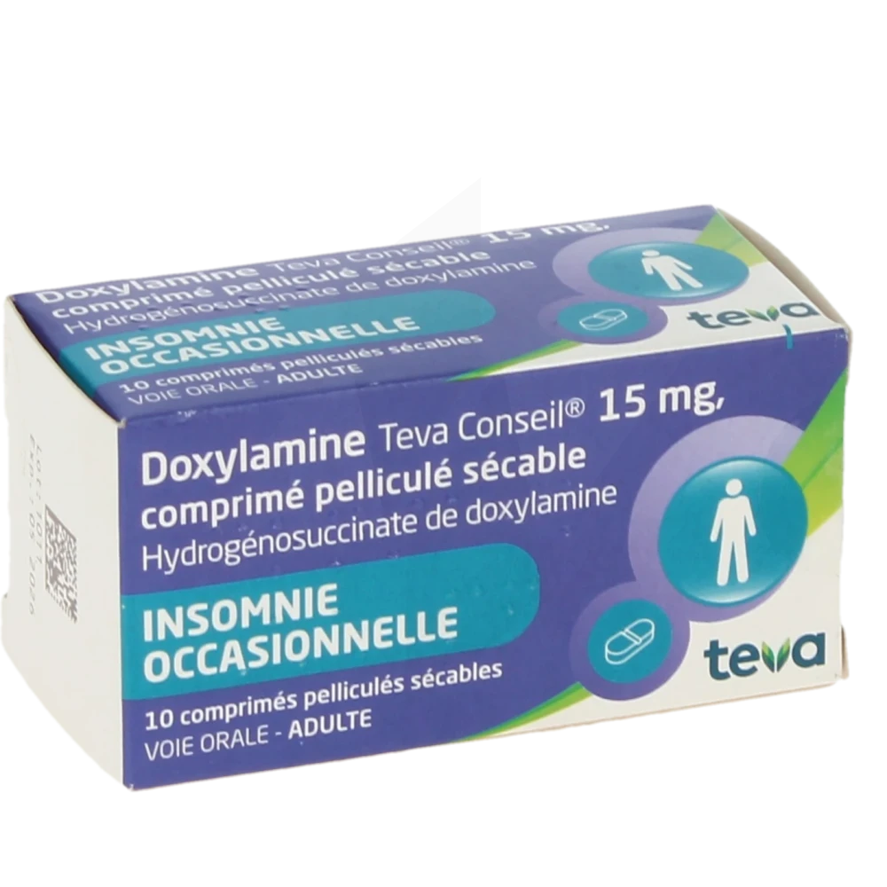 Doxylamine Teva Conseil 15 Mg, Comprimé Pelliculé Sécable