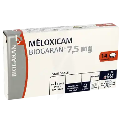 Meloxicam Biogaran 7,5 Mg, Comprimé à Chelles