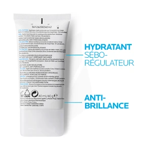 La Roche Posay Effaclar Mat Hydratant Sébo-régulateur Anti-brillance Anti-pores Dilatés Tube/40ml