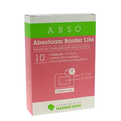 Absofoam Border Lite Pansement Hydrocel Tail M(9x15cm)bt10 à Leuc