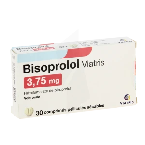 Bisoprolol Viatris 3,75 Mg, Comprimé Pelliculé Sécable