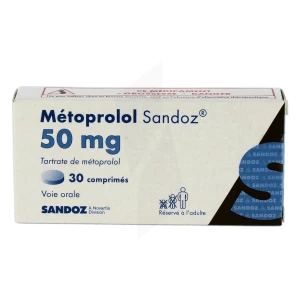 Metoprolol Sandoz 50 Mg, Comprimé