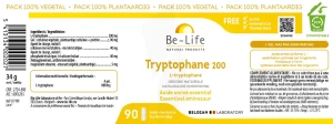 Be-life Tryptophane 200 Gélules B/90