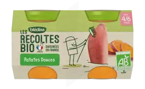 Blédina Les Récoltes Bio Patates Douces 2 Pots/130g à CORMEILLES-EN-PARISIS