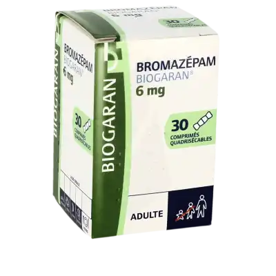 BROMAZEPAM BIOGARAN 6 mg, comprimé quadrisécable